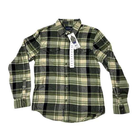 Lucky Brand Men's Flannel Green Plaid Size Small - Picture 5 of 10